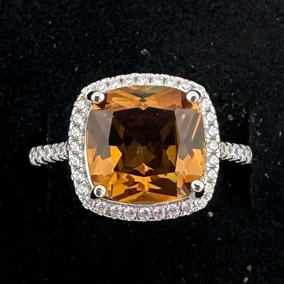 Beautiful 4.11 Ct Cushion cut Lab Grown Zulanite Ring - Sterling (.925) - Size 7 - Picture 6 of 13